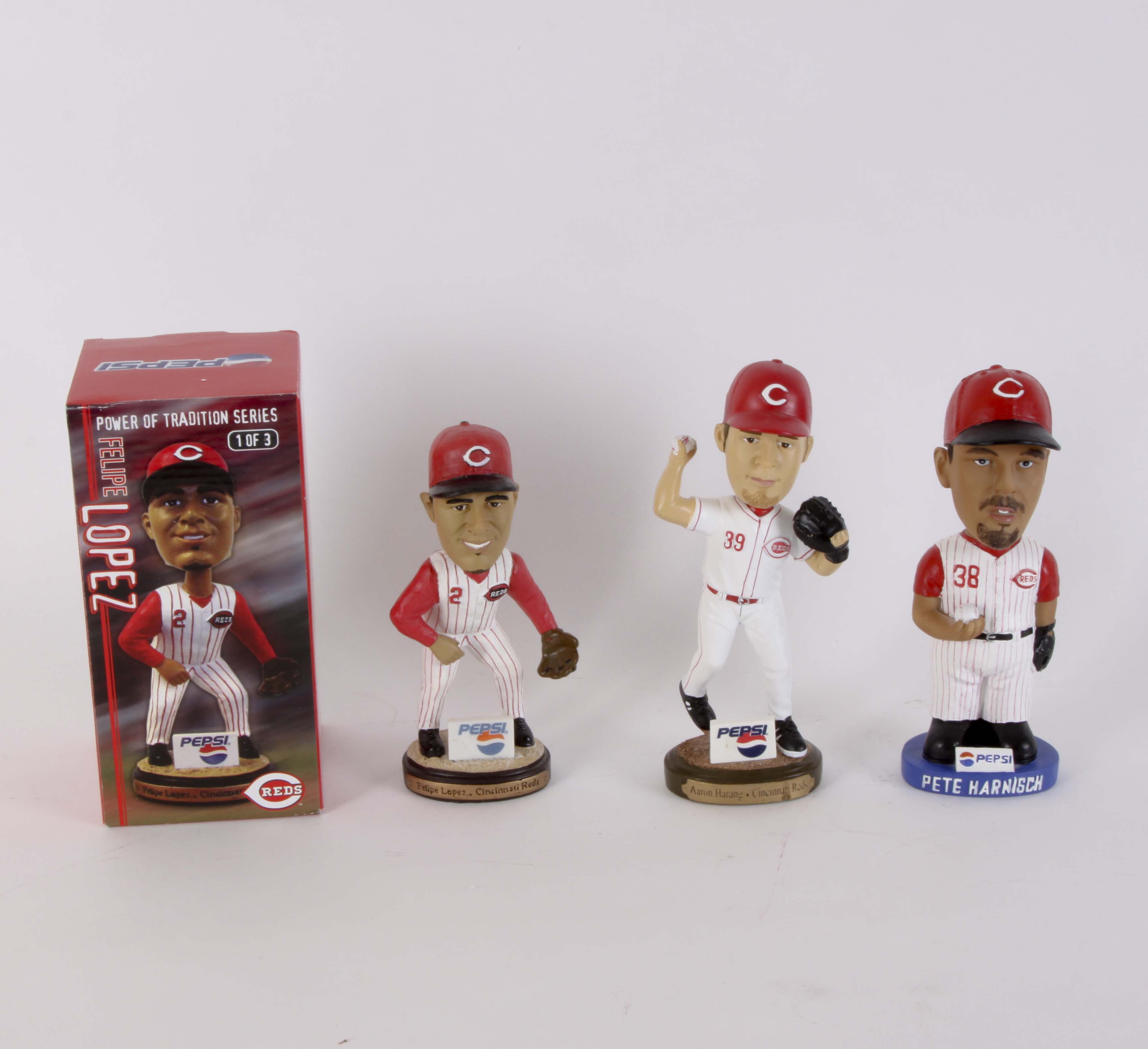 Pete Harnisch, Felipe Lopez and Aaron Harang  Bobbleheads