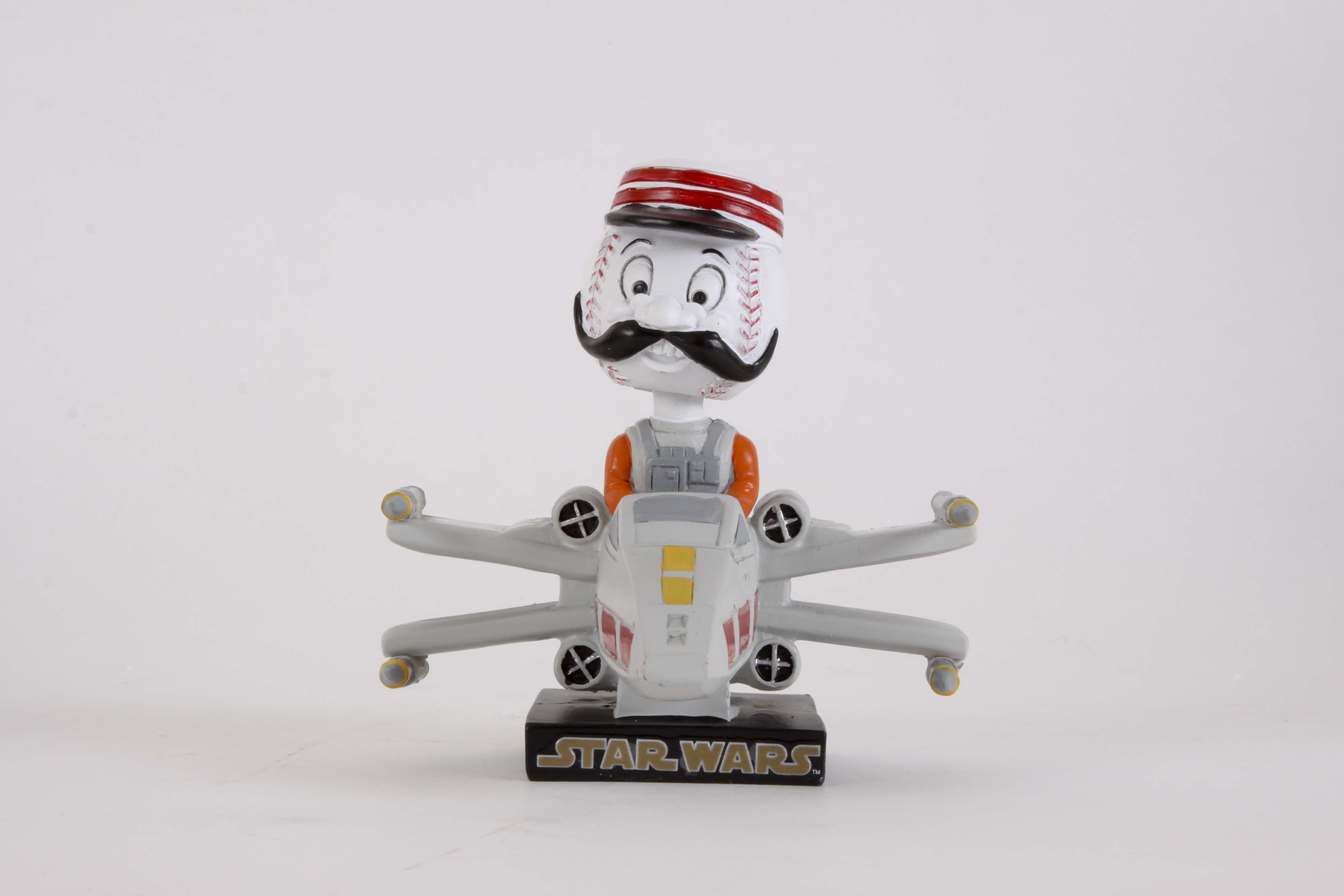 Pair of Cincinnati Reds Mr. Redlegs X-Wing Fighters