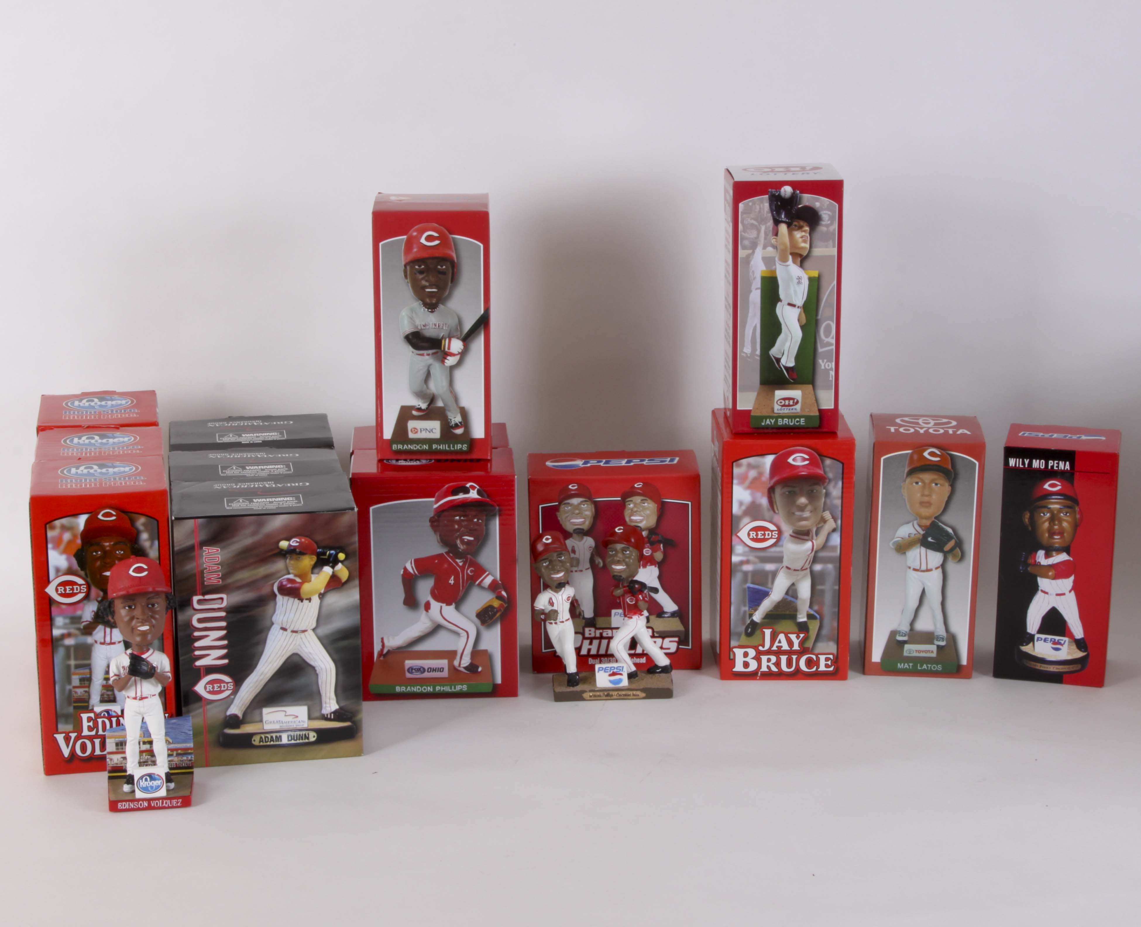 16 Assorted Cincinnati Reds Bobbleheads