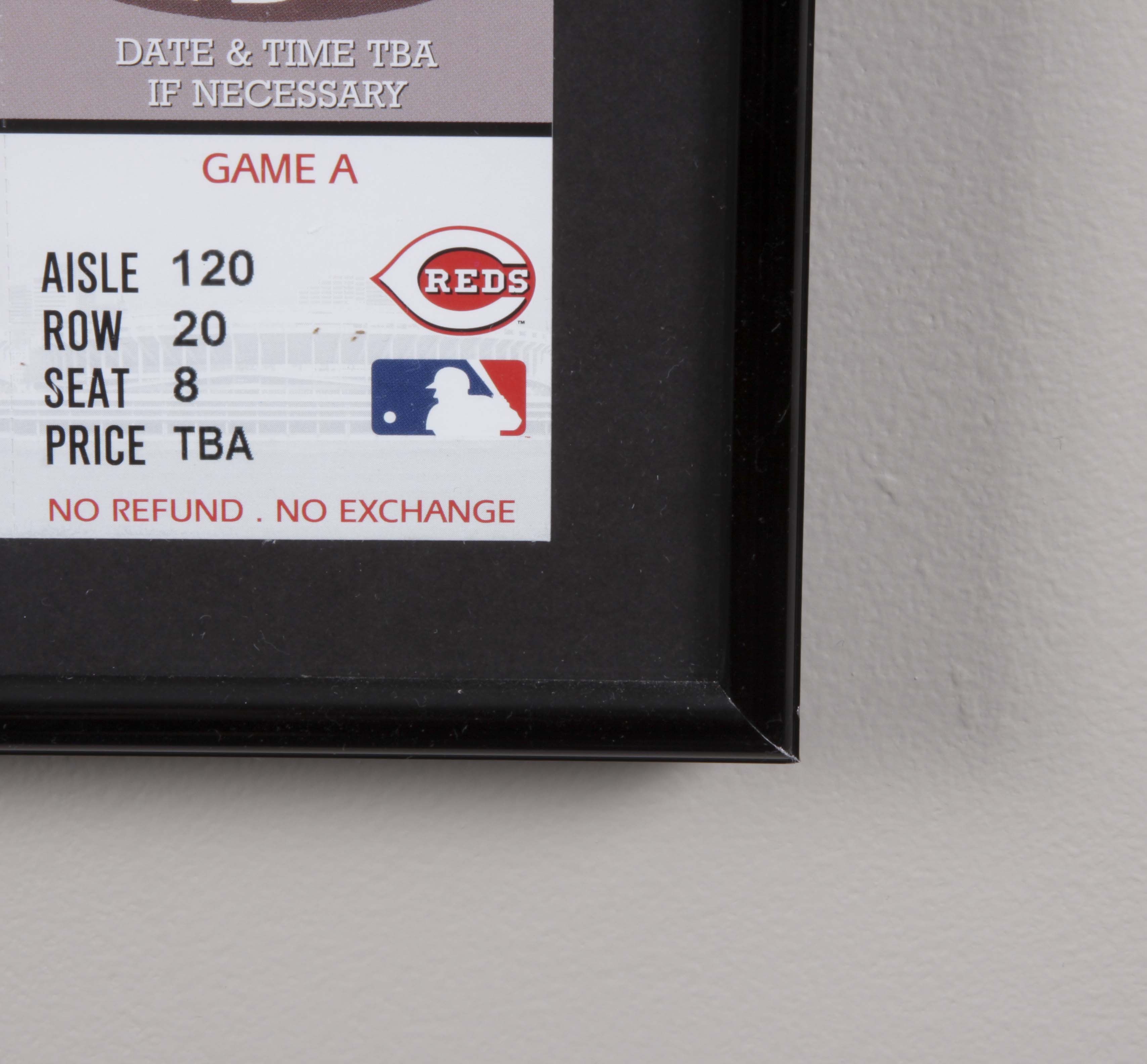 Framed Cincinnati Reds 2002 Season Tickets