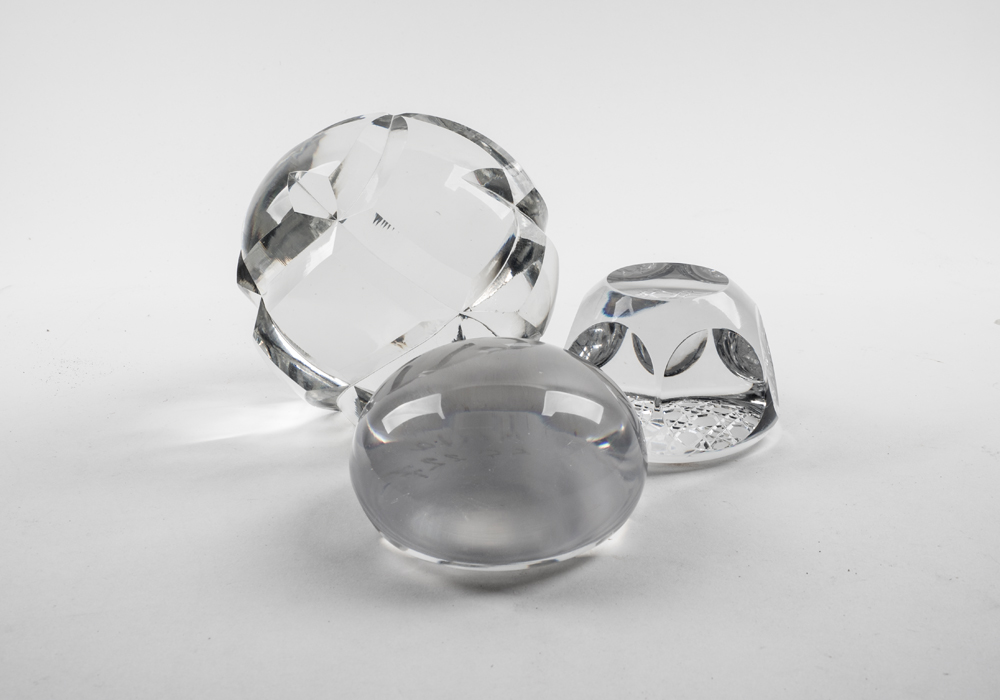 Signed Crystal Paperweights