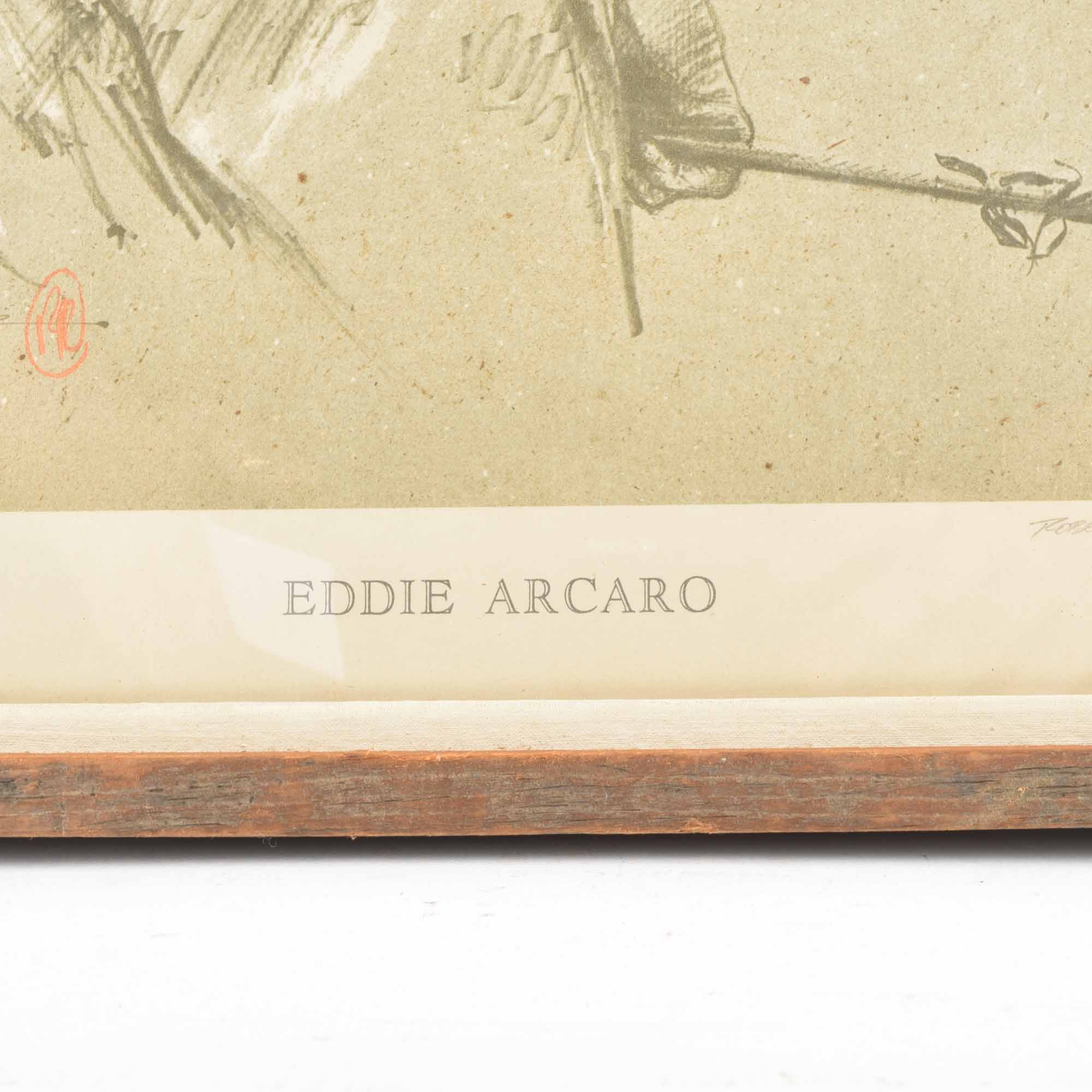 Signed Print of "Eddie Arcaro" by Robert Riger