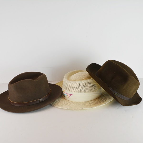 Greg Norman Straw Hat and Two Felt Hats