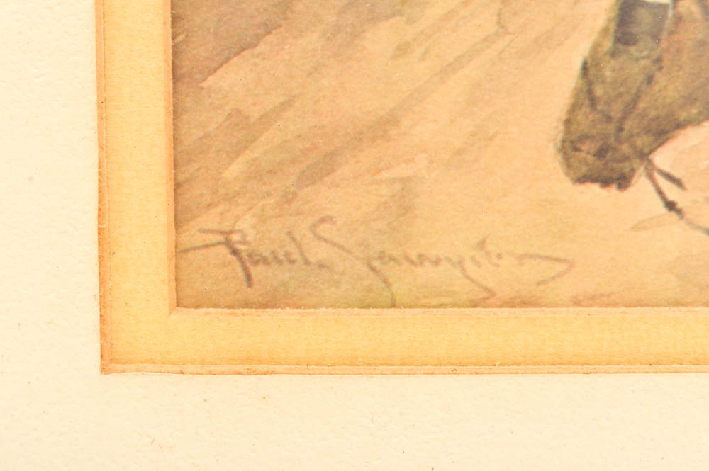 Paul Sawyer "Rainy Day in Frankfort" Offset Lithograph