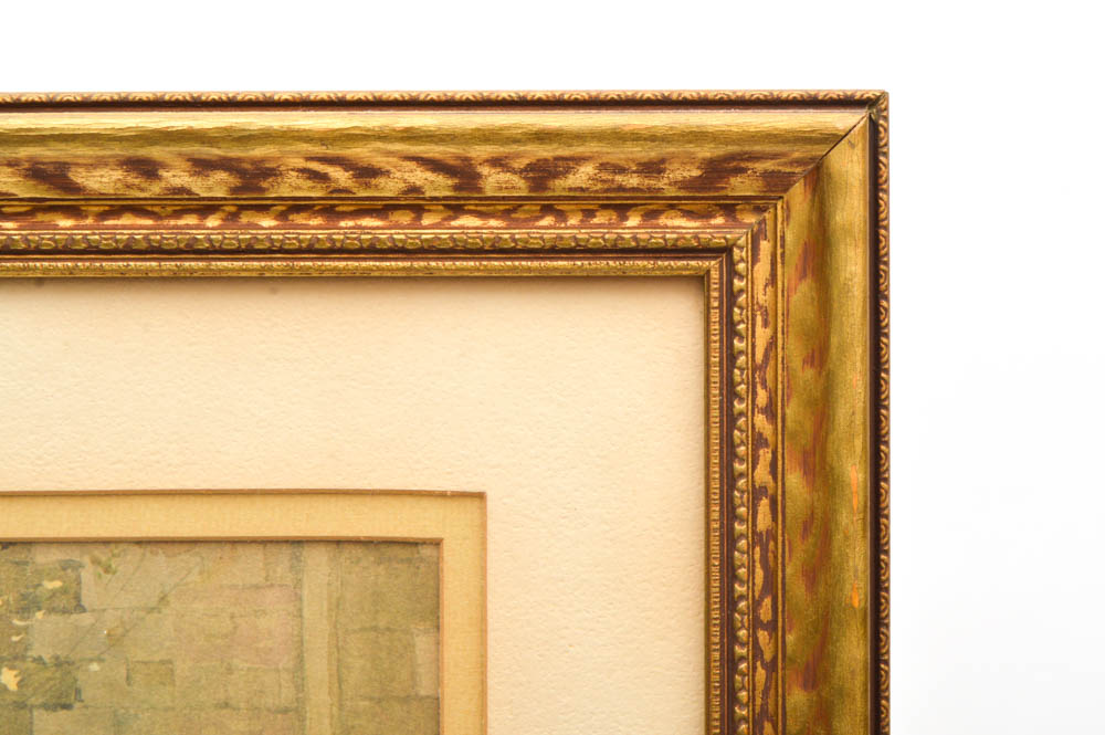 Paul Sawyer "Rainy Day in Frankfort" Offset Lithograph