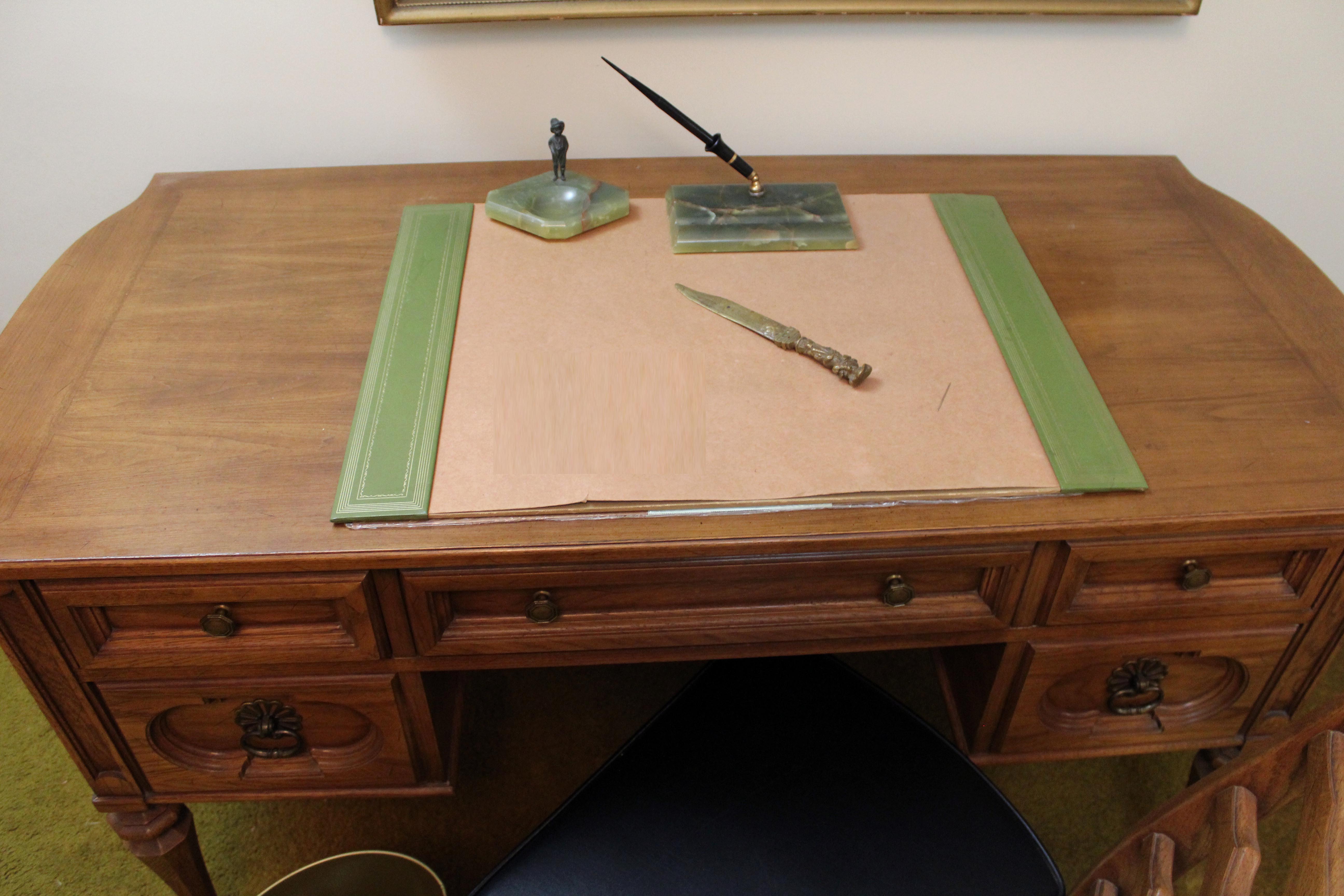 Vintage Unique Furniture Makers Federal Style Desk and Extras