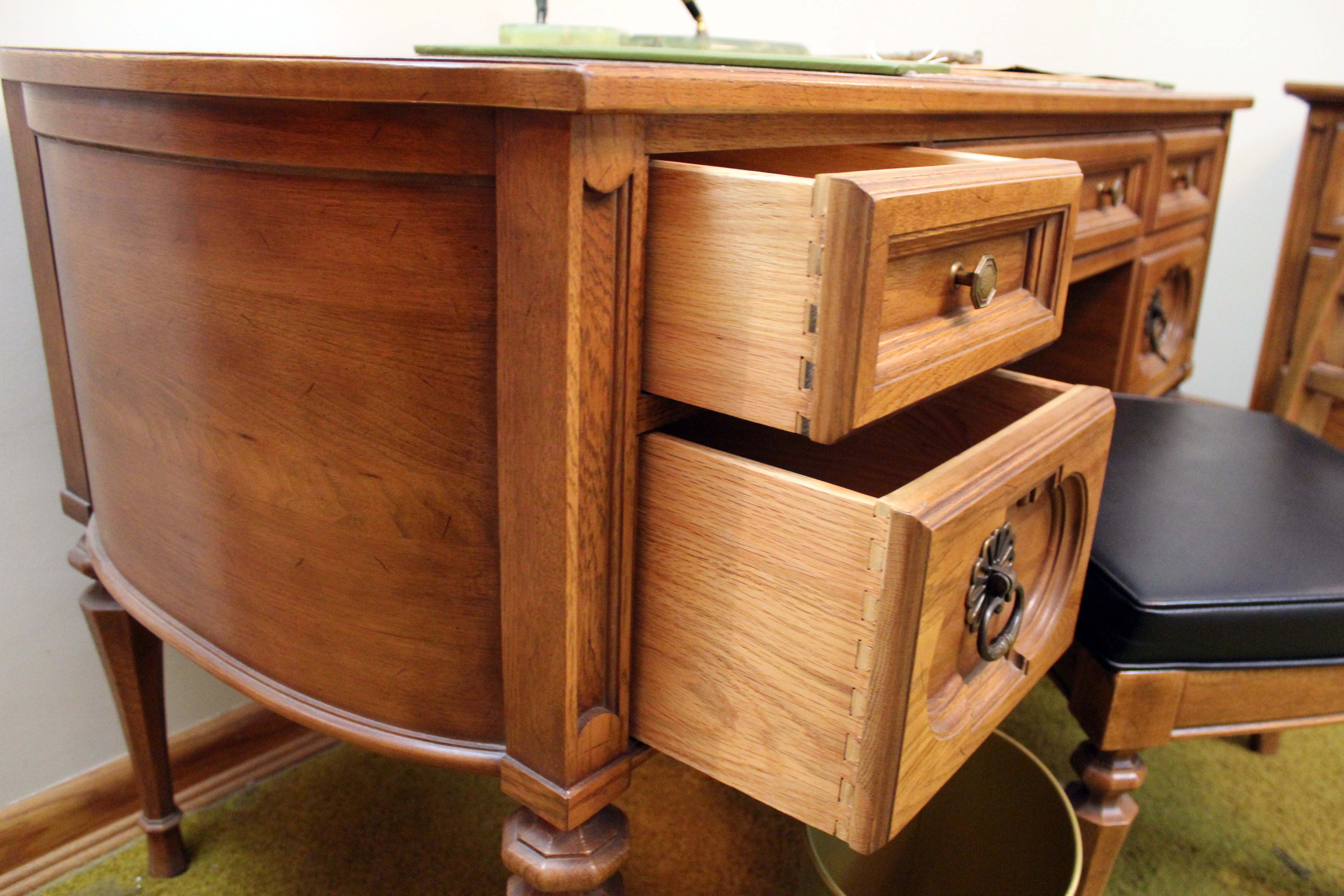 Vintage Unique Furniture Makers Federal Style Desk and Extras