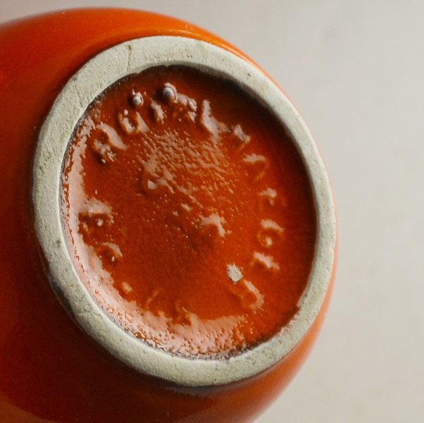 Three Royal Haeger Orange Pottery Vases