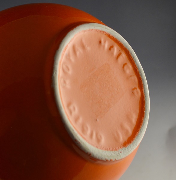 Three Royal Haeger Orange Pottery Vases