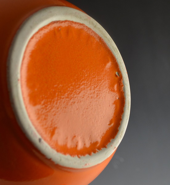 Three Royal Haeger Orange Pottery Vases