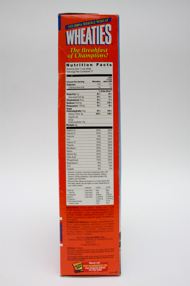 Collectible Baseball Cereal Boxes