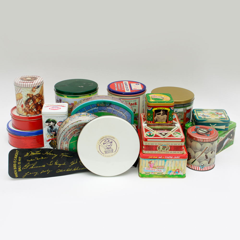 Collectible Baseball Tin Assortment
