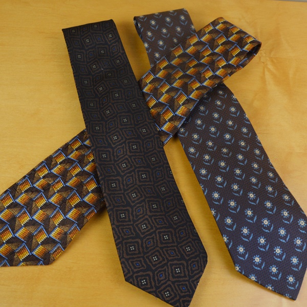 Three Men's Silk Ties Including Ermenegildo Zegna