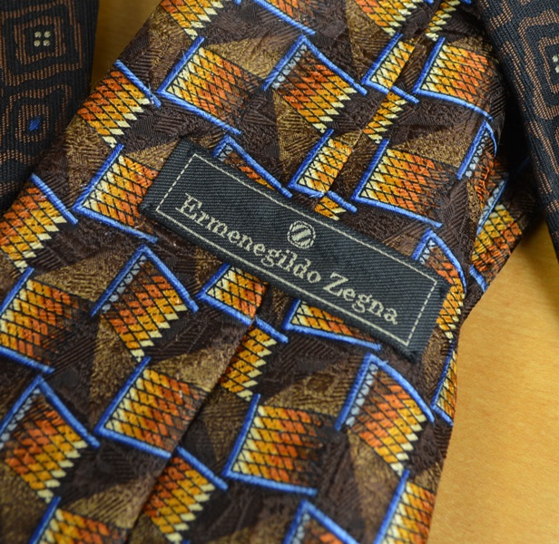Three Men's Silk Ties Including Ermenegildo Zegna