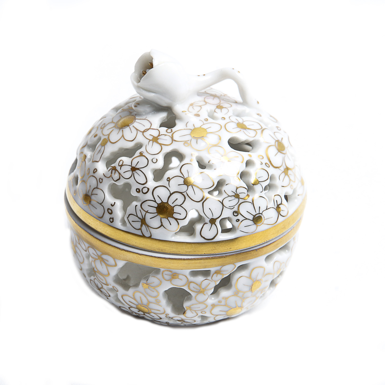 Vintage Herend Hungary Hand Painted Trinket Box