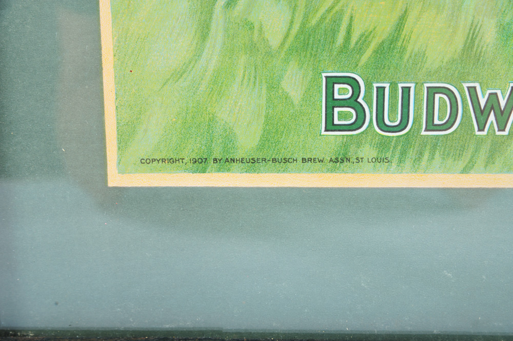 Vintage Anheuser-Busch Budweiser Girl Advertisement Print