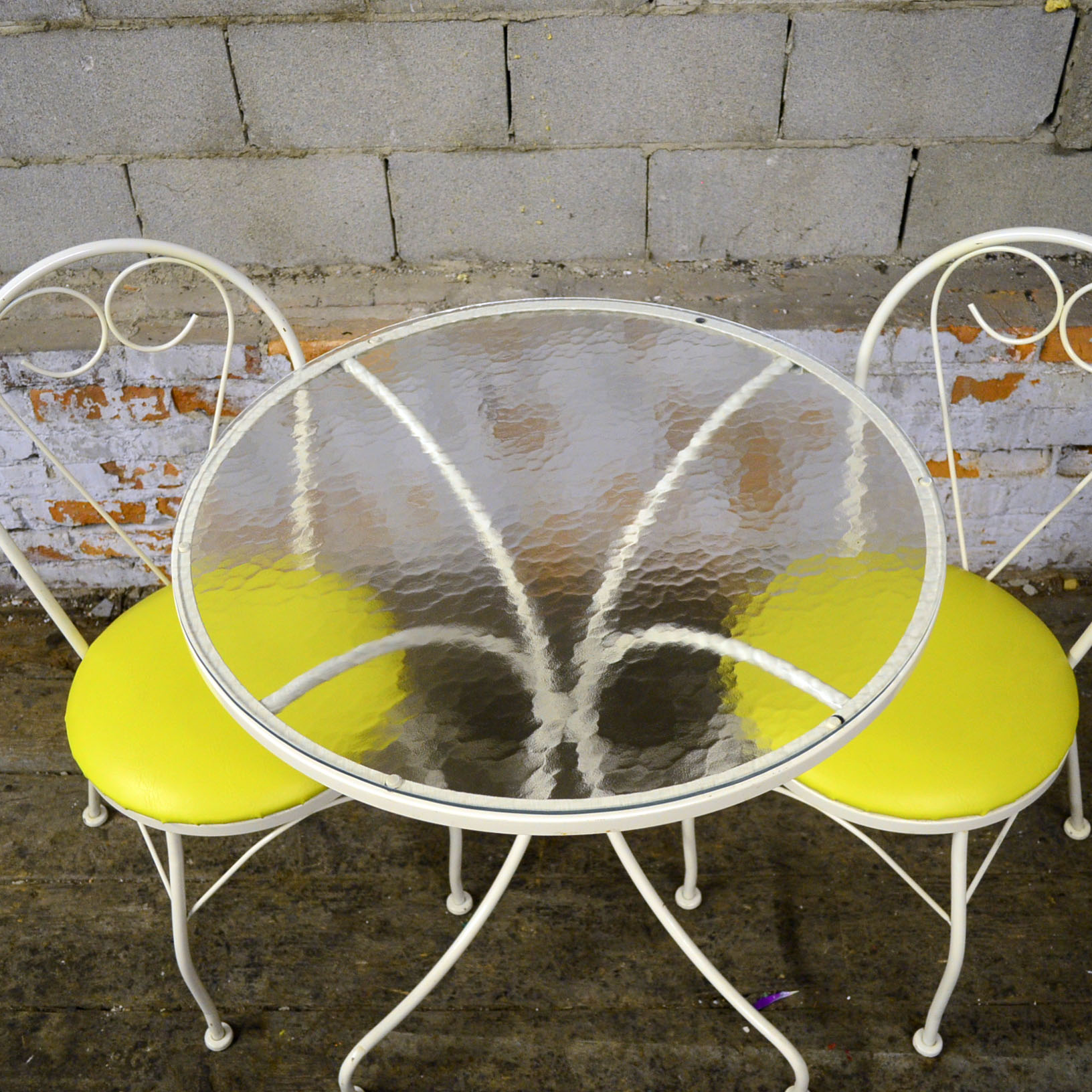 Set of Contemporary Outdoor Cafe Table and Chairs