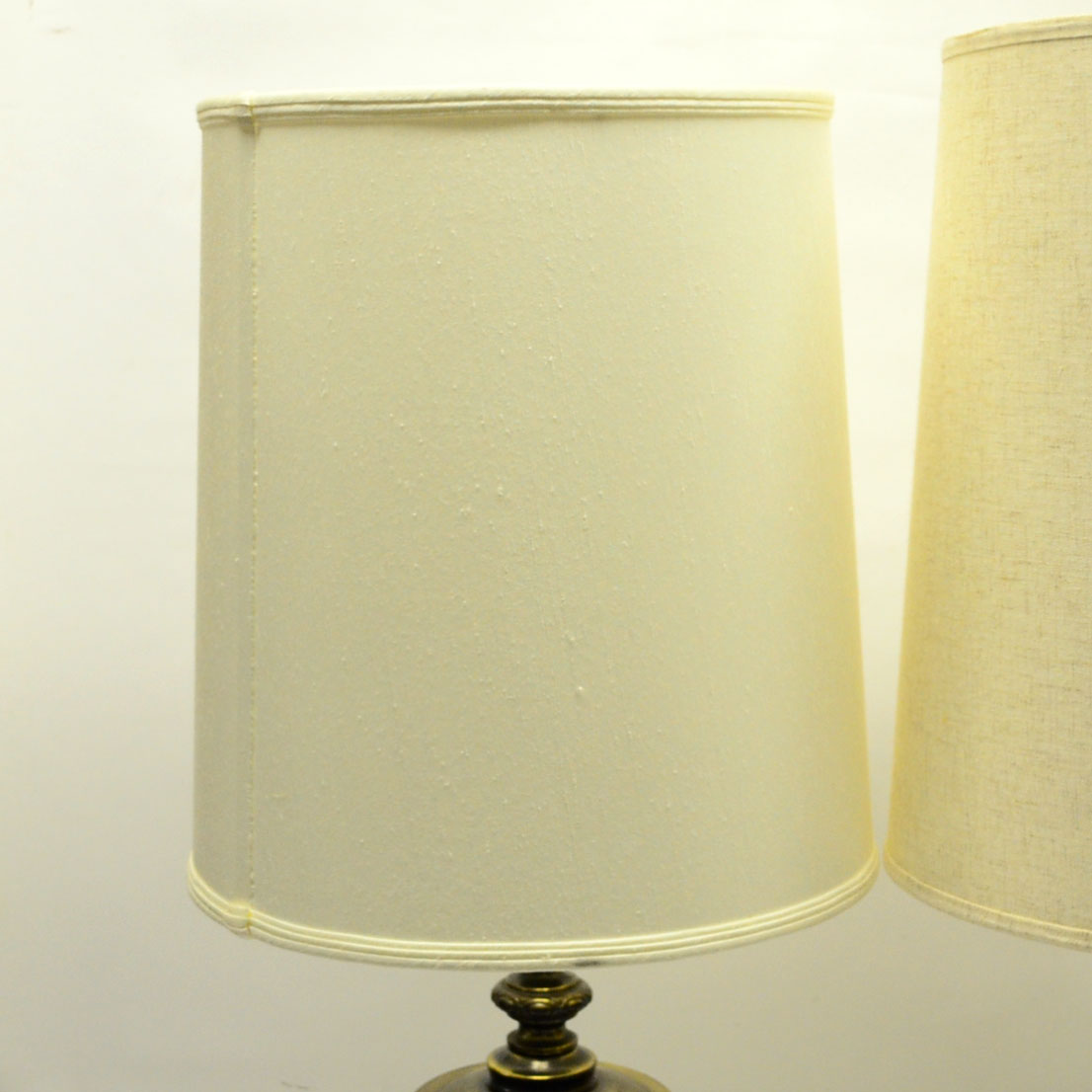 Pair of Antiqued Brass Hollywood Regency Table Lamps