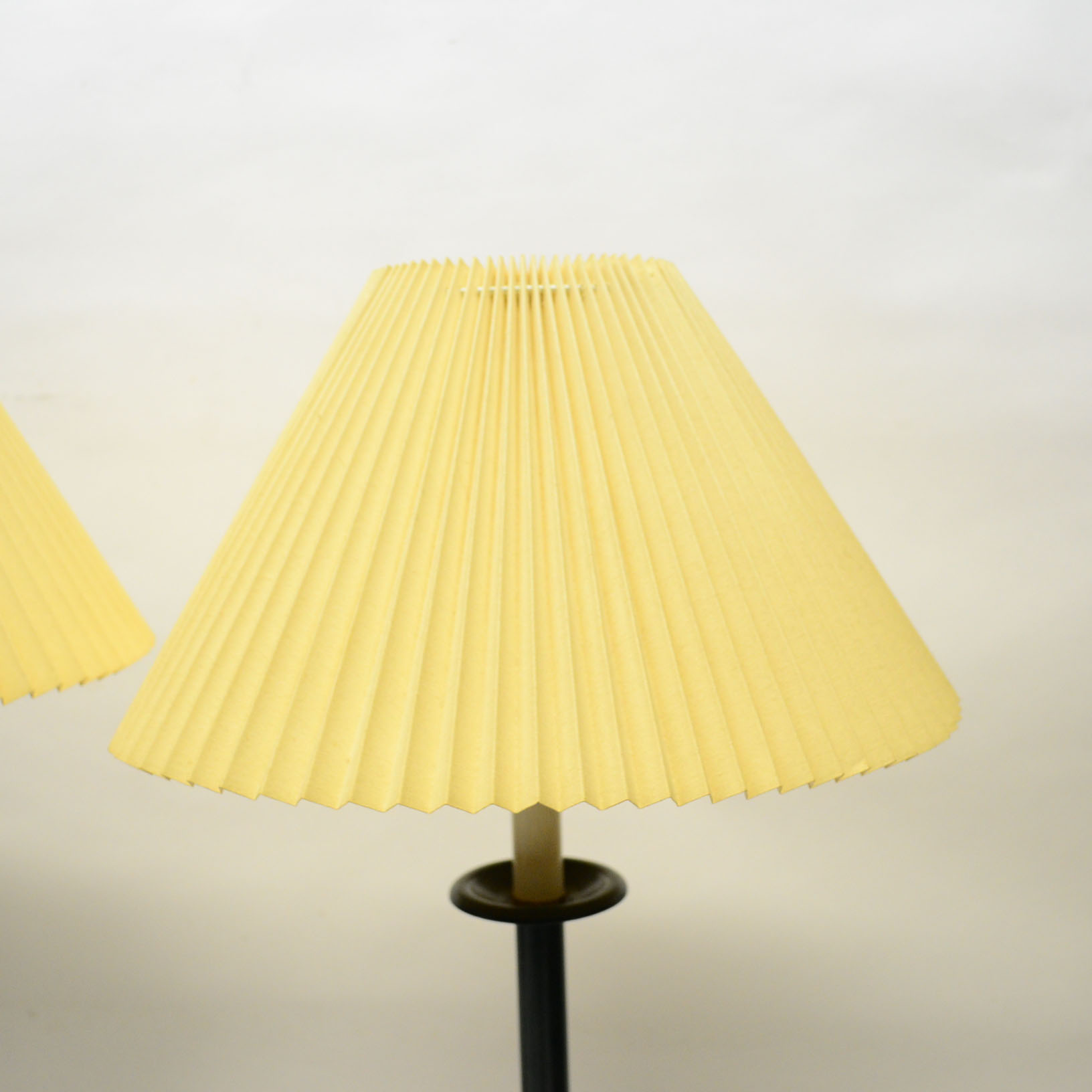 Pair of Hunter Green Metal Table Lamps