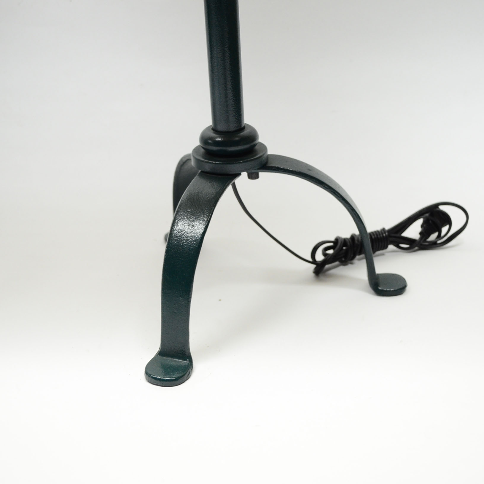 Pair of Hunter Green Metal Table Lamps