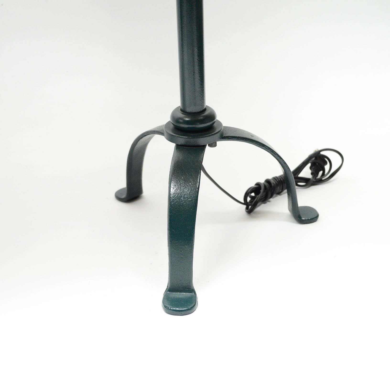 Pair of Hunter Green Metal Table Lamps