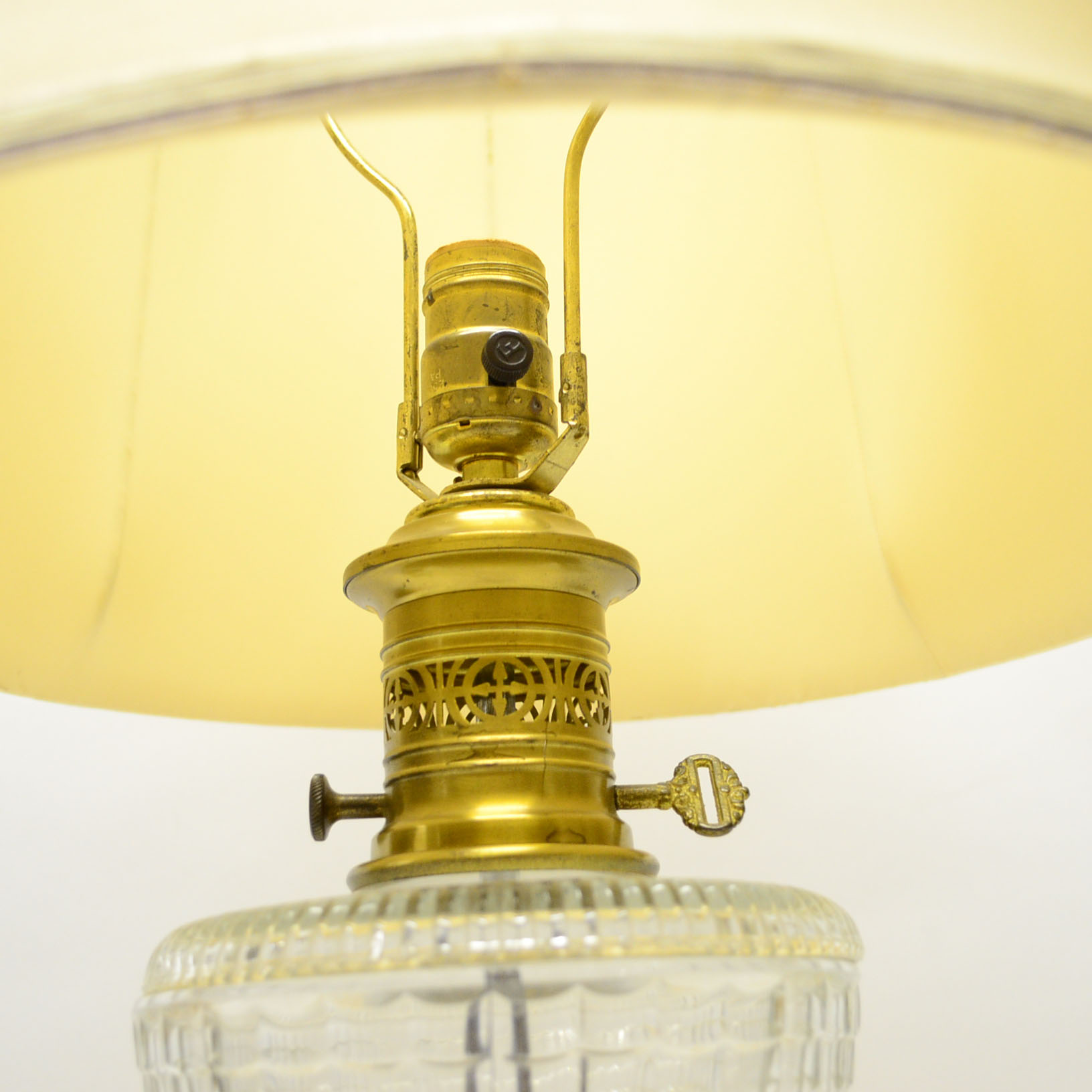 Glass and Ceramic Vintage Table Lamp