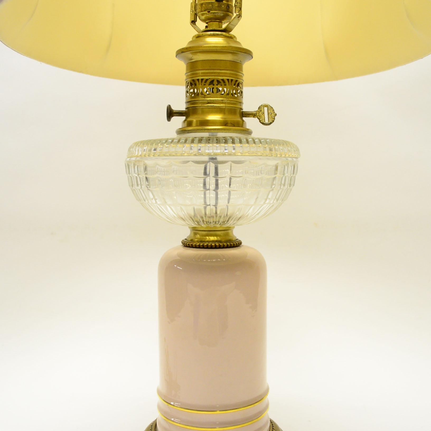 Glass and Ceramic Vintage Table Lamp