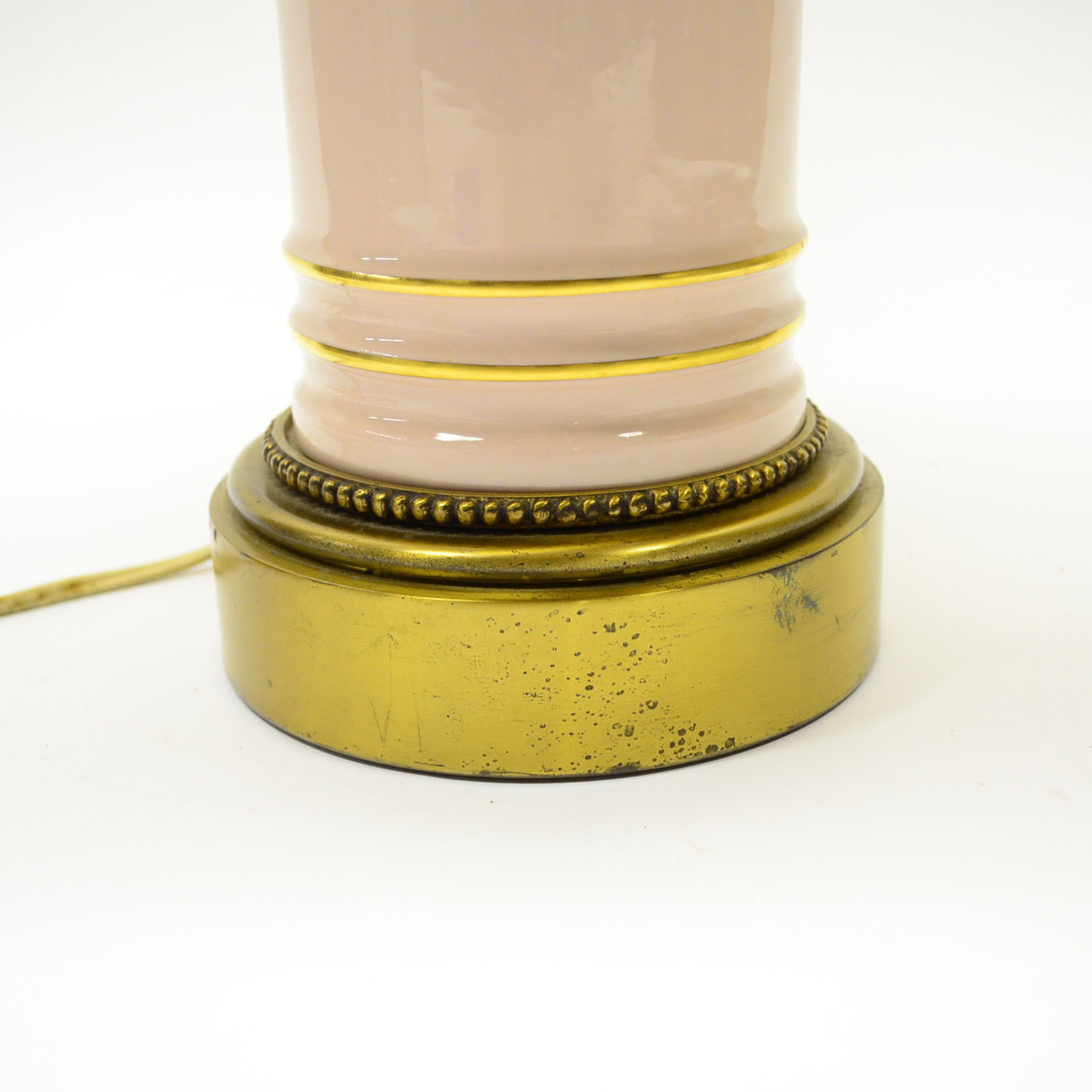 Glass and Ceramic Vintage Table Lamp