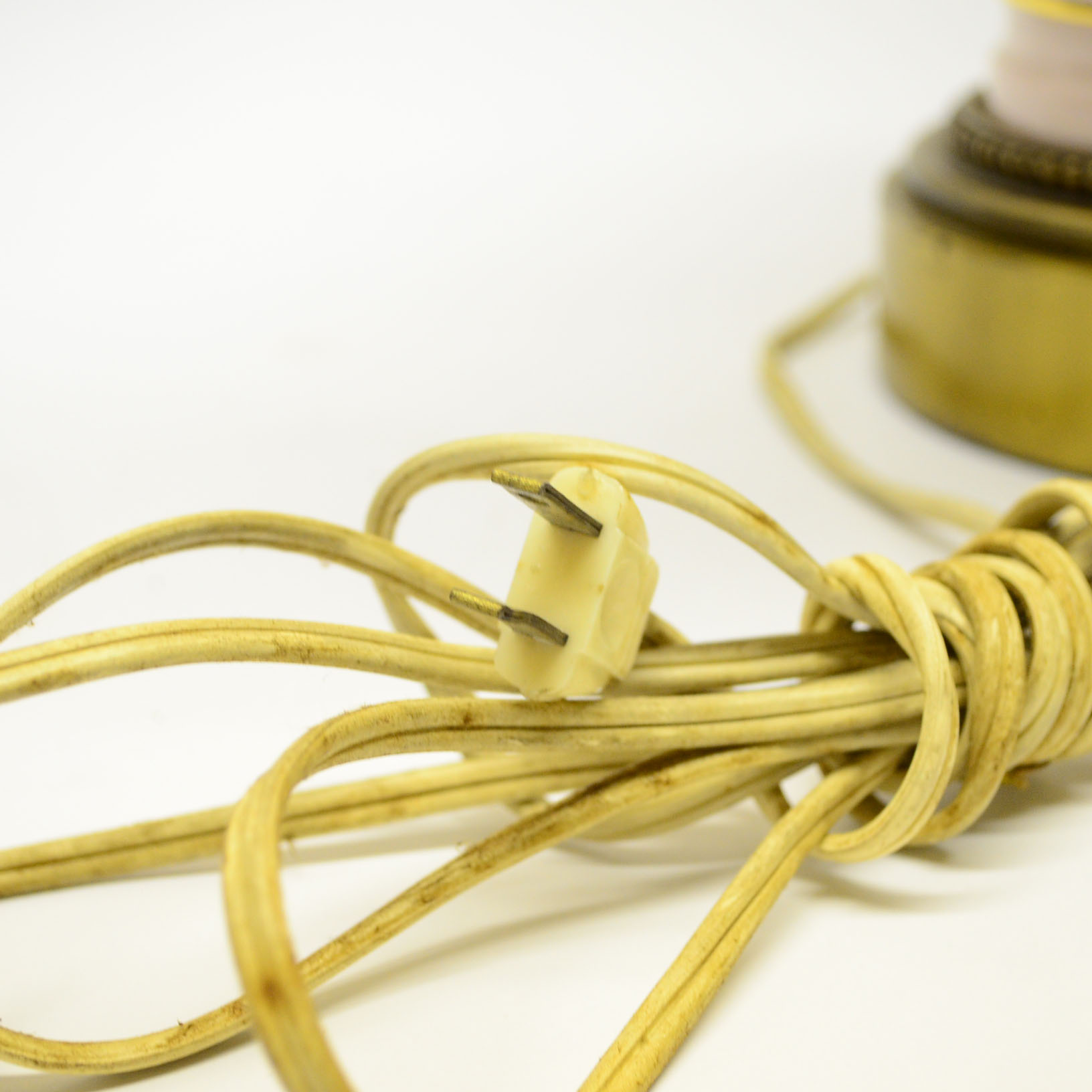 Glass and Ceramic Vintage Table Lamp