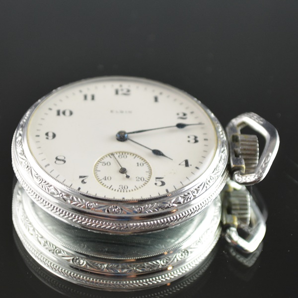 1920 Elgin Nickel Plated Pocket Watch