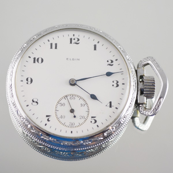 1920 Elgin Nickel Plated Pocket Watch