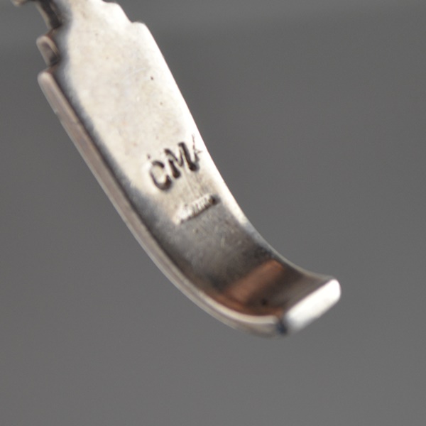 Sterling Silver 925 Brooch and Earrings and Base Metal Dangle Earrings