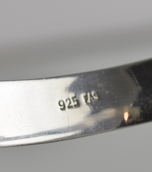 Sterling Silver 925 Bangle and Cross Pendant