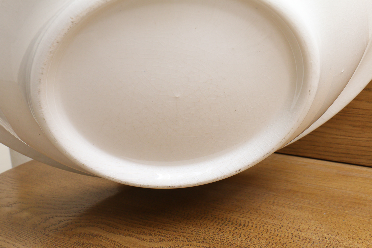 Antique Oak Wash Stand with Ceramic Basin
