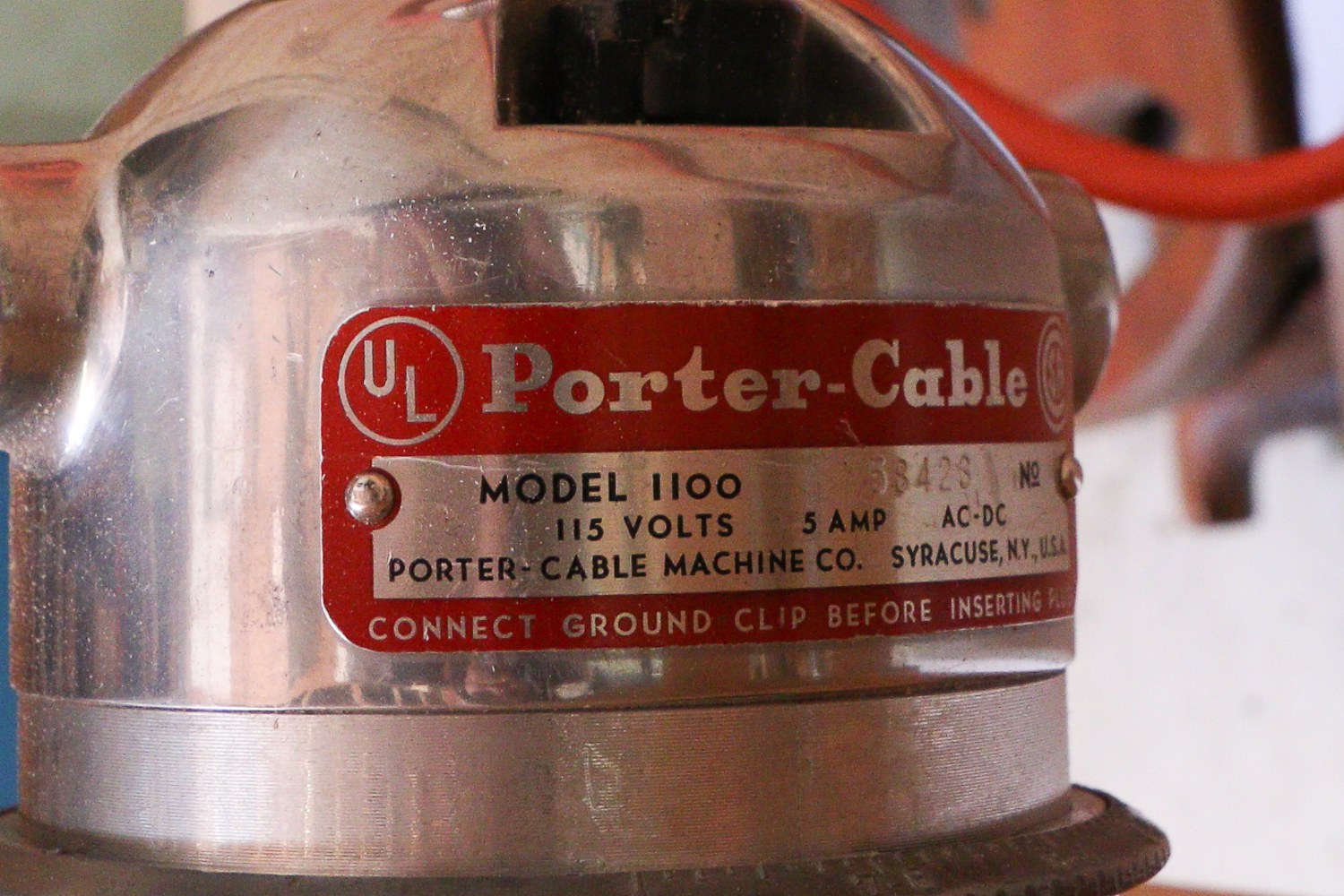 Porter-Cable Router, Magic Aire Compressor, and Table