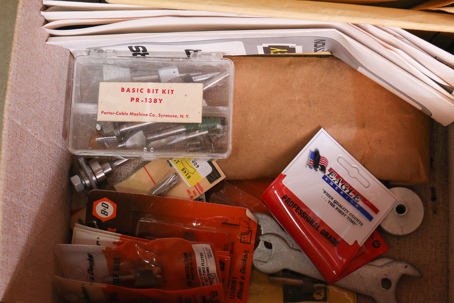 Porter-Cable Router, Magic Aire Compressor, and Table