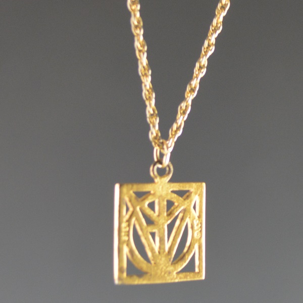 18" Gold Filled Necklace and Sterling/Vermeil Gold Plated Pendant