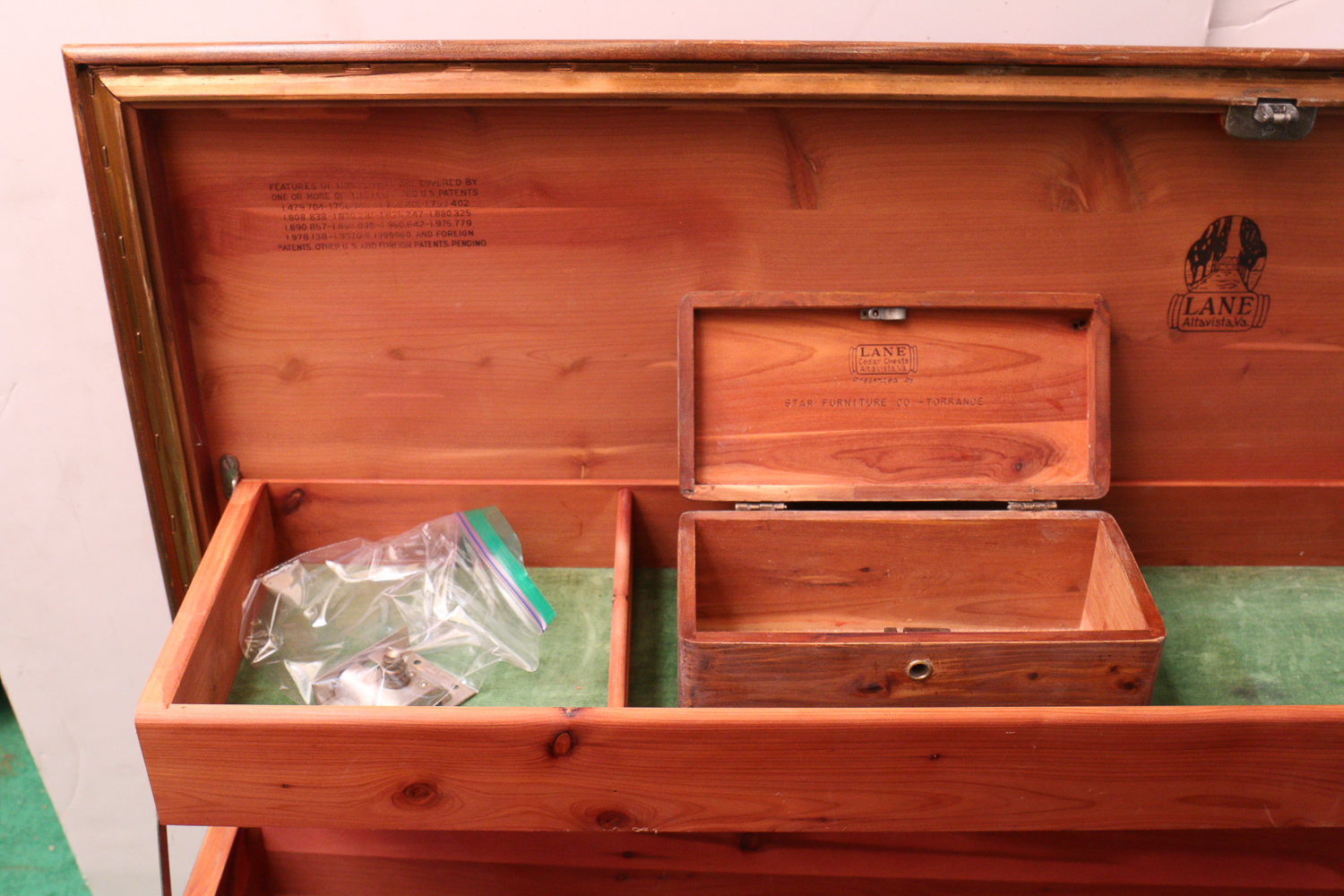 Vintage Lane Cedar Chest and Jewelry Box