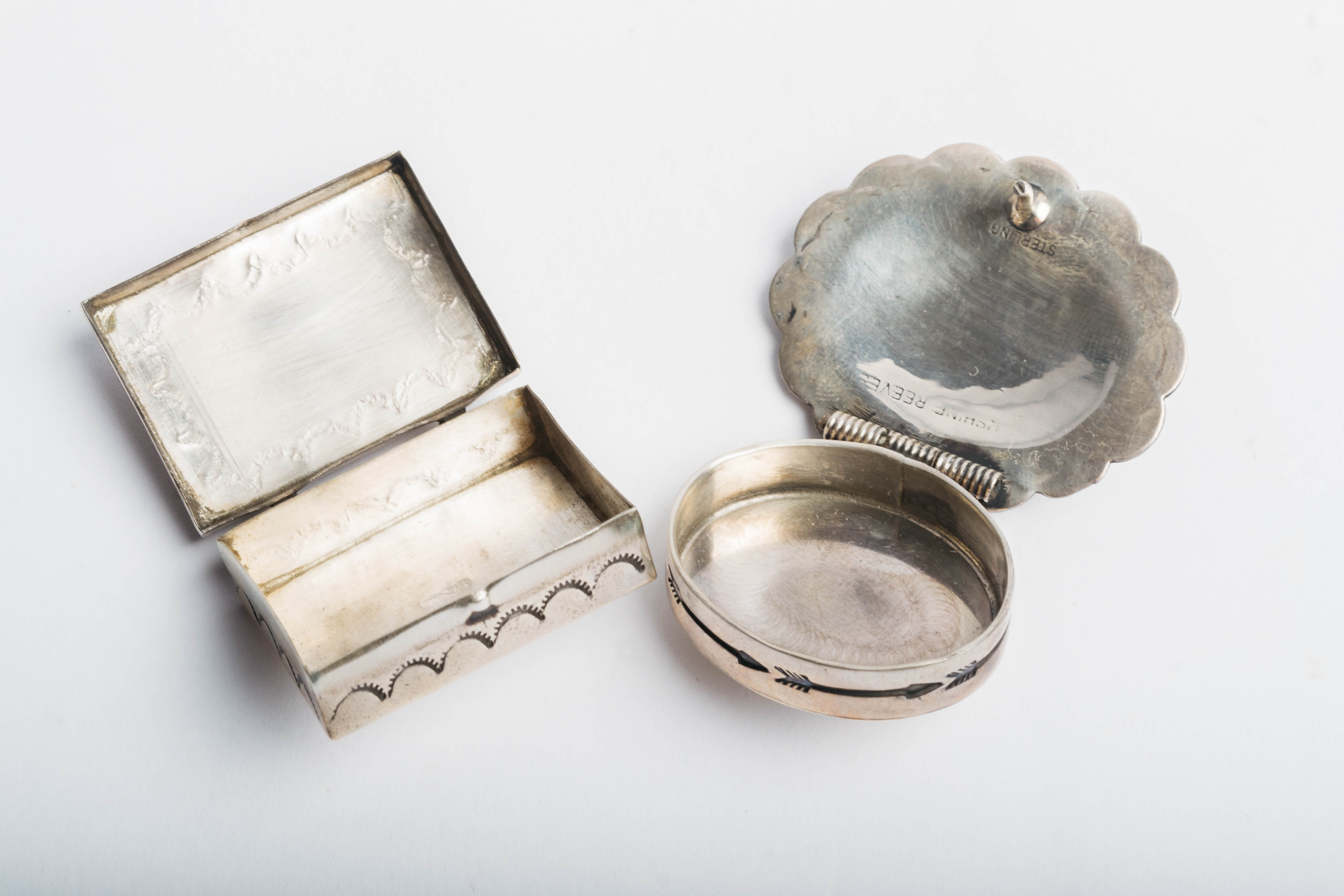 Sterling Silver and Turquoise Pill Boxes