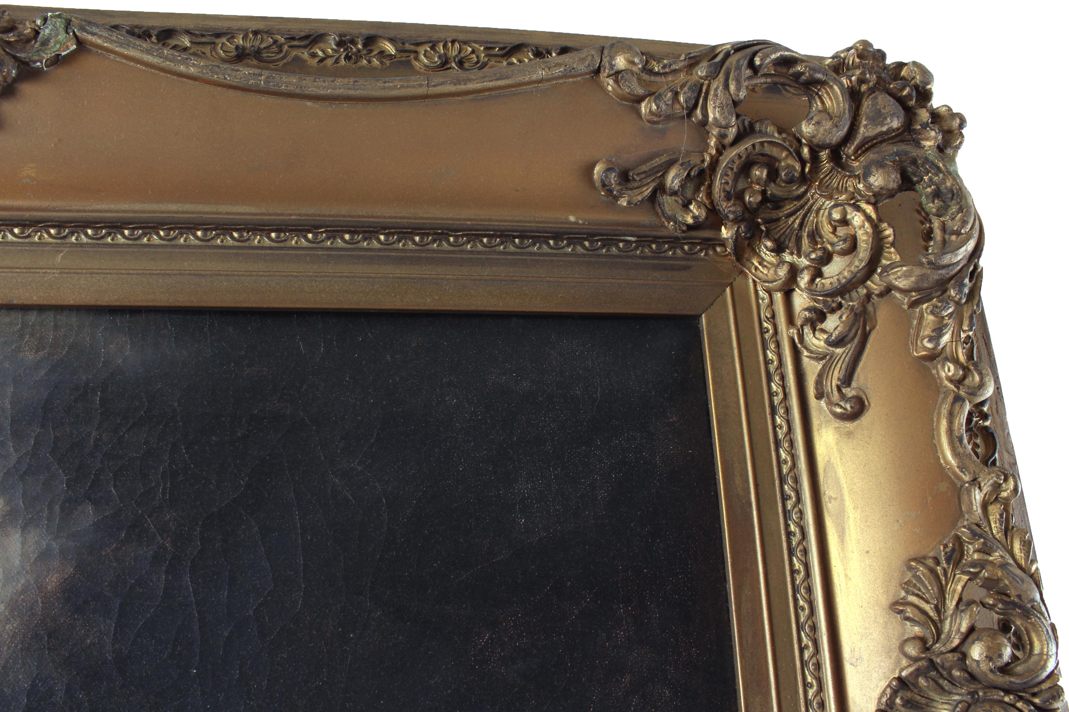 19th Century Painting of Boats in a Harbor