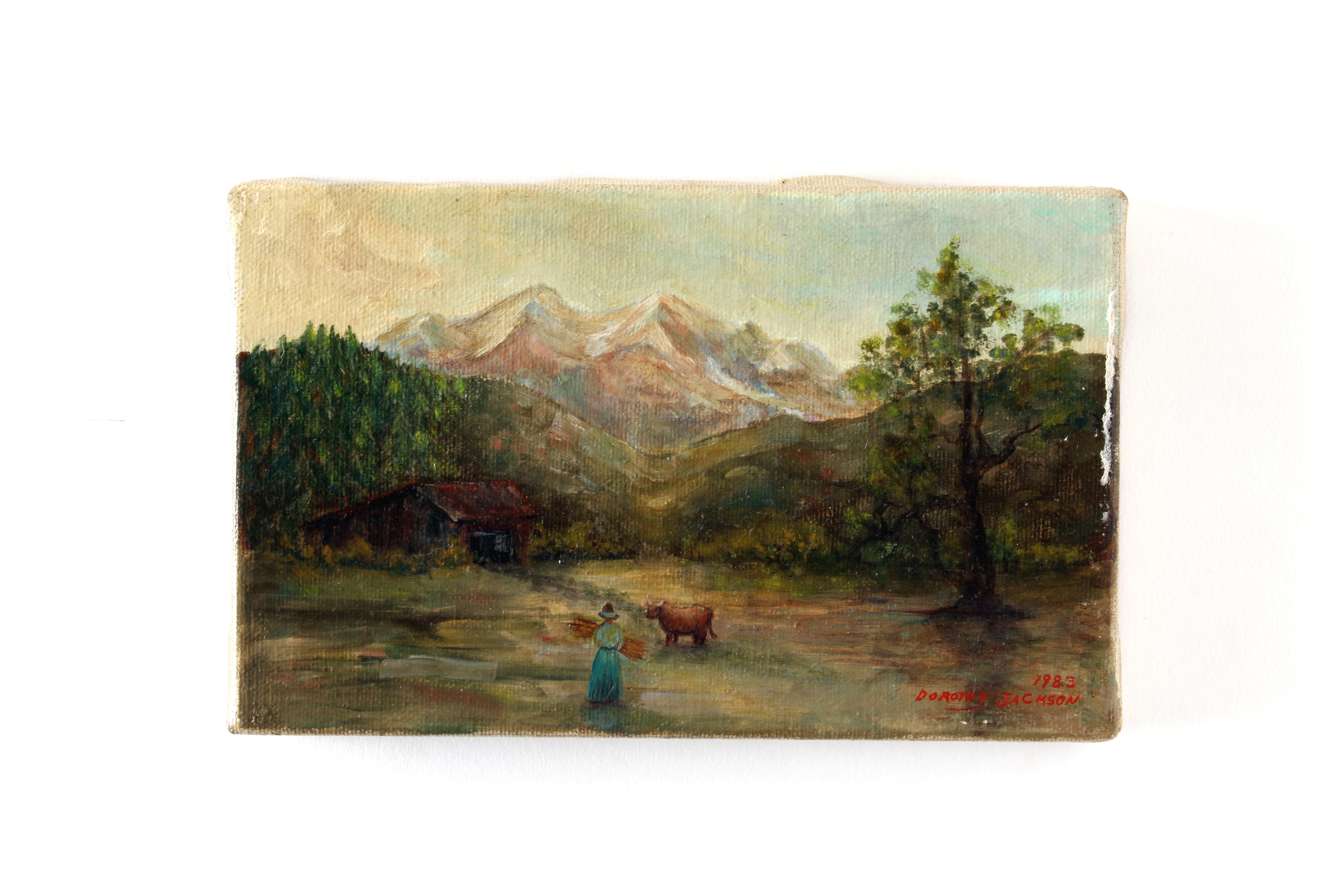 Dorothy Jackson Small Oil Painting Pasture