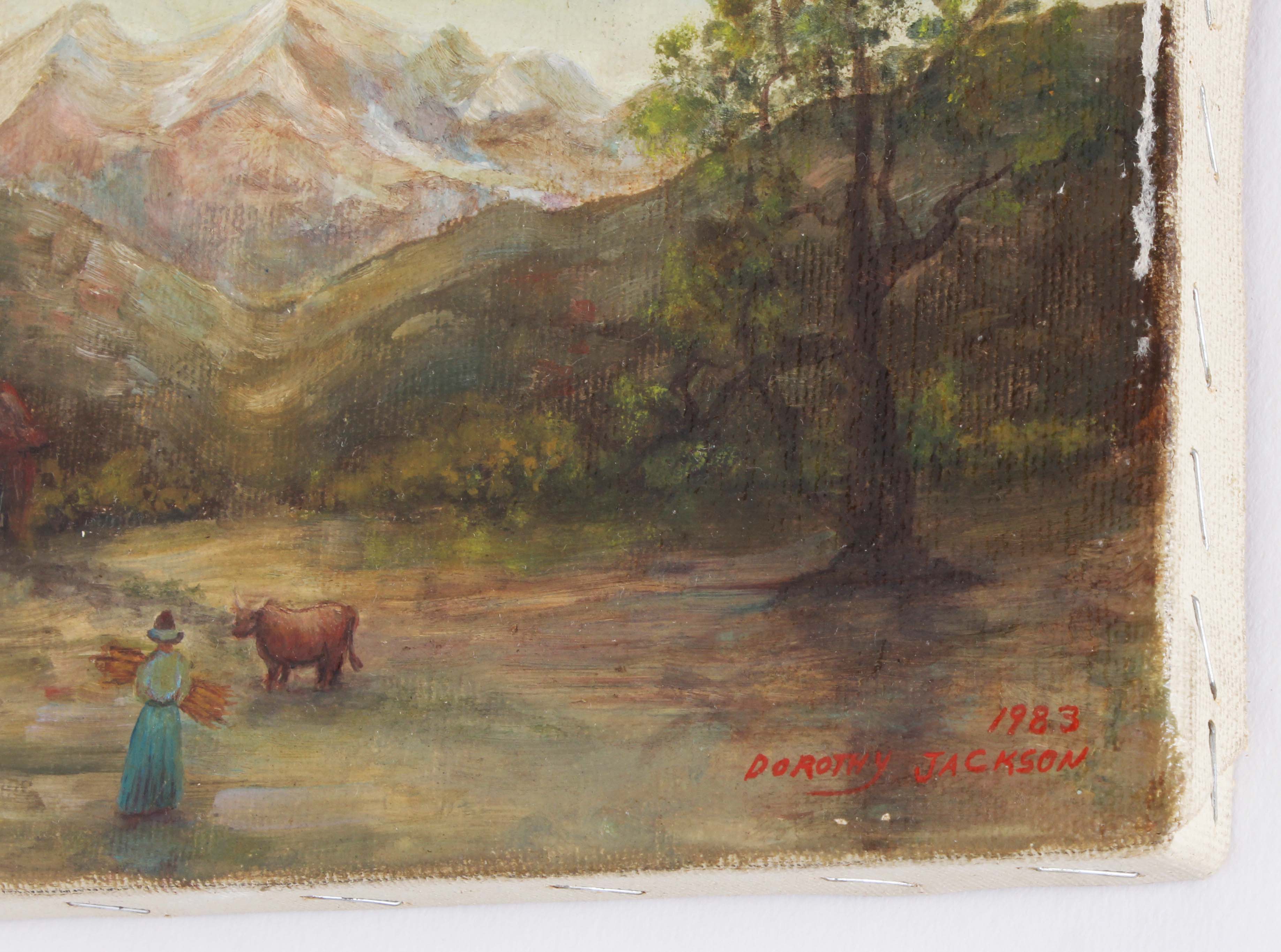 Dorothy Jackson Small Oil Painting Pasture
