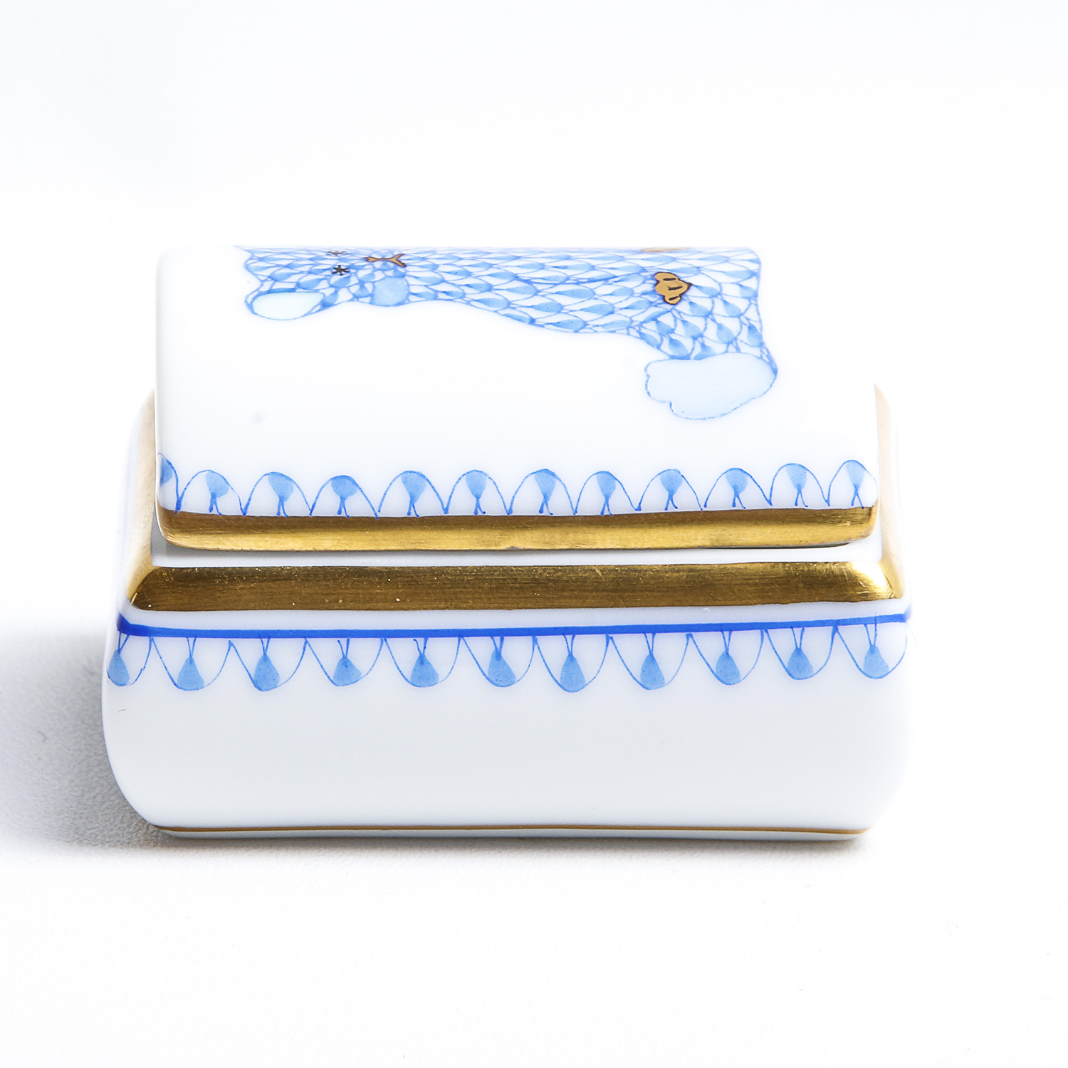 Herend Hungary Hand Painted Trinket Box