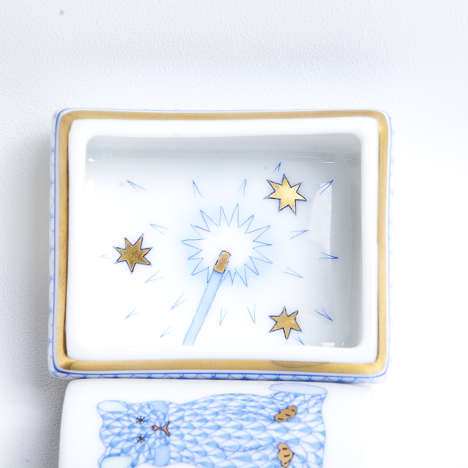 Herend Hungary Hand Painted Trinket Box