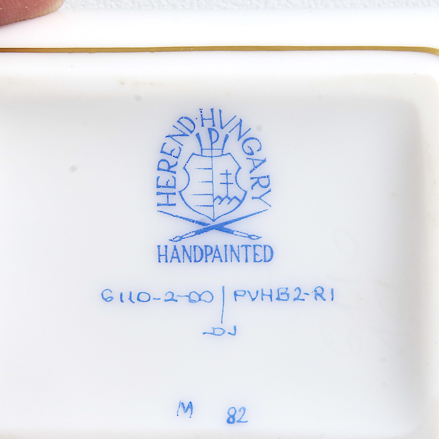 Herend Hungary Hand Painted Trinket Box