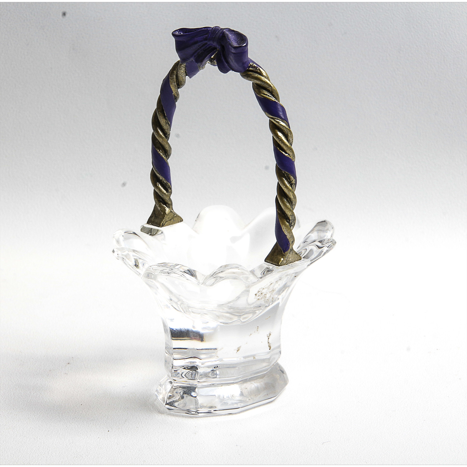 Waterford Crystal Basket with Enamel Egg