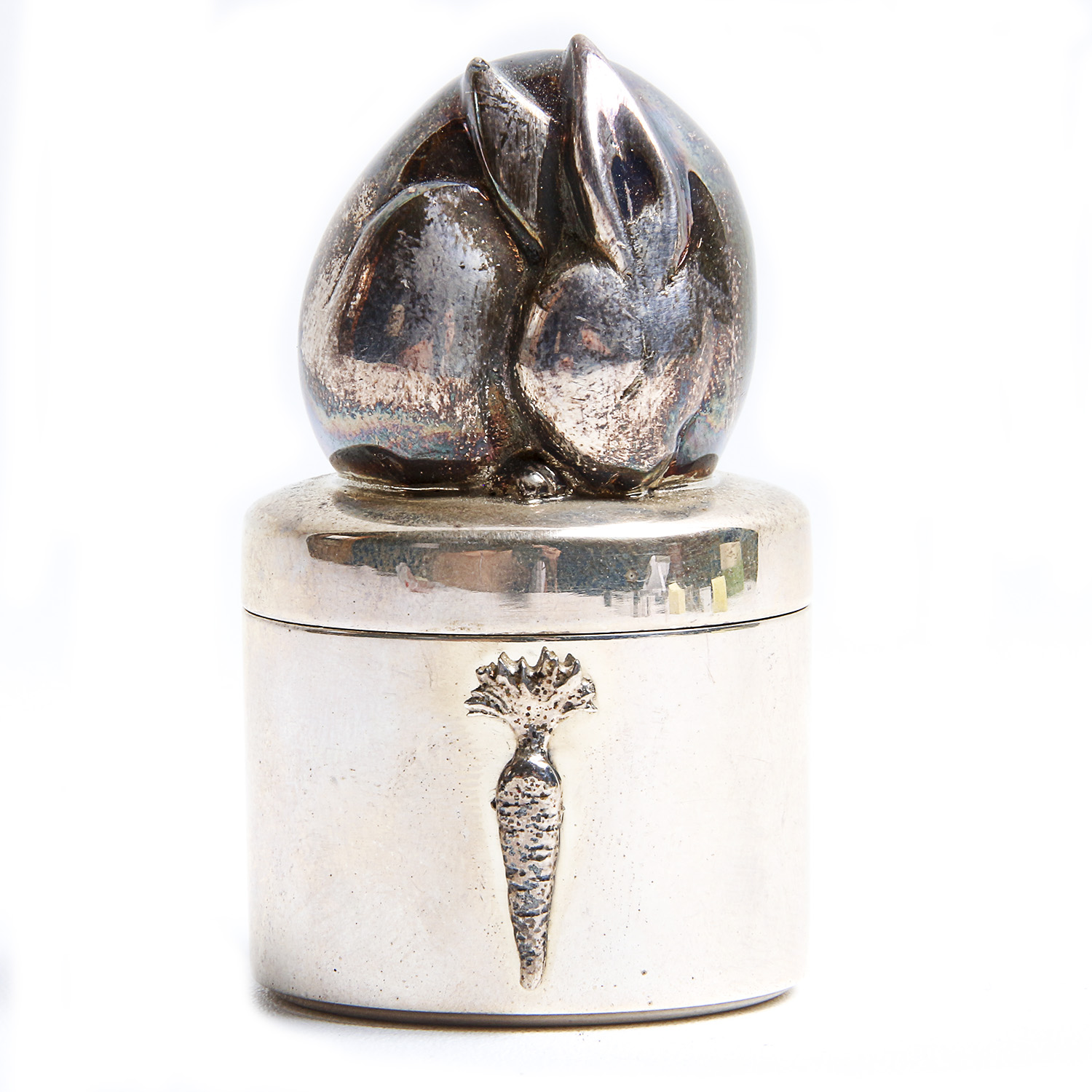 Tiffany & Co. Sterling Silver Bunny Pill Box