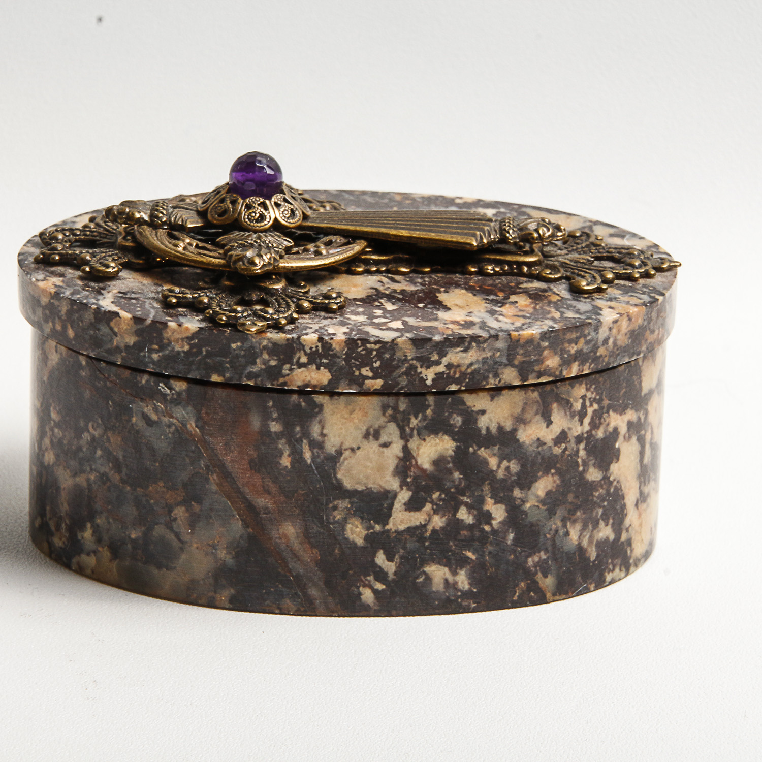 Jo Marz Stone Cross Trinket Box