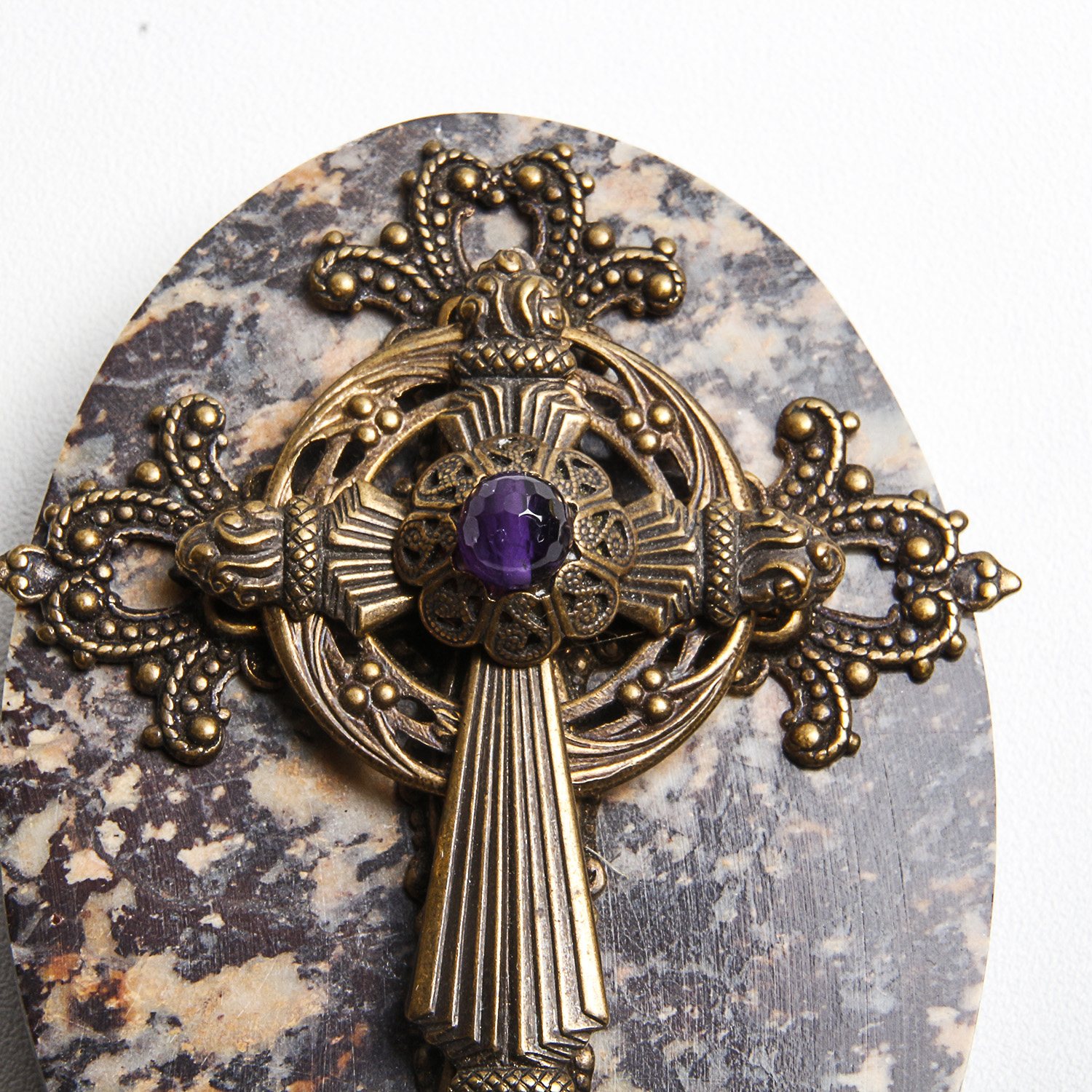 Jo Marz Stone Cross Trinket Box