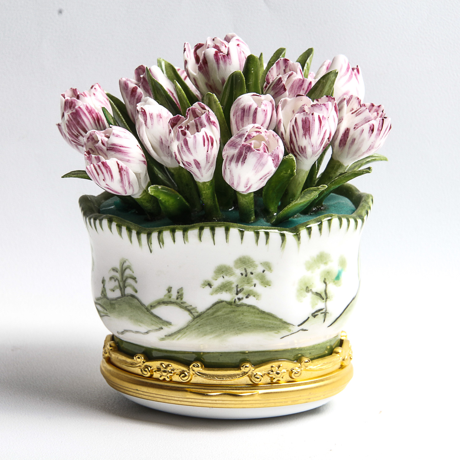 Halcyon Days Bouquet Trinket Box